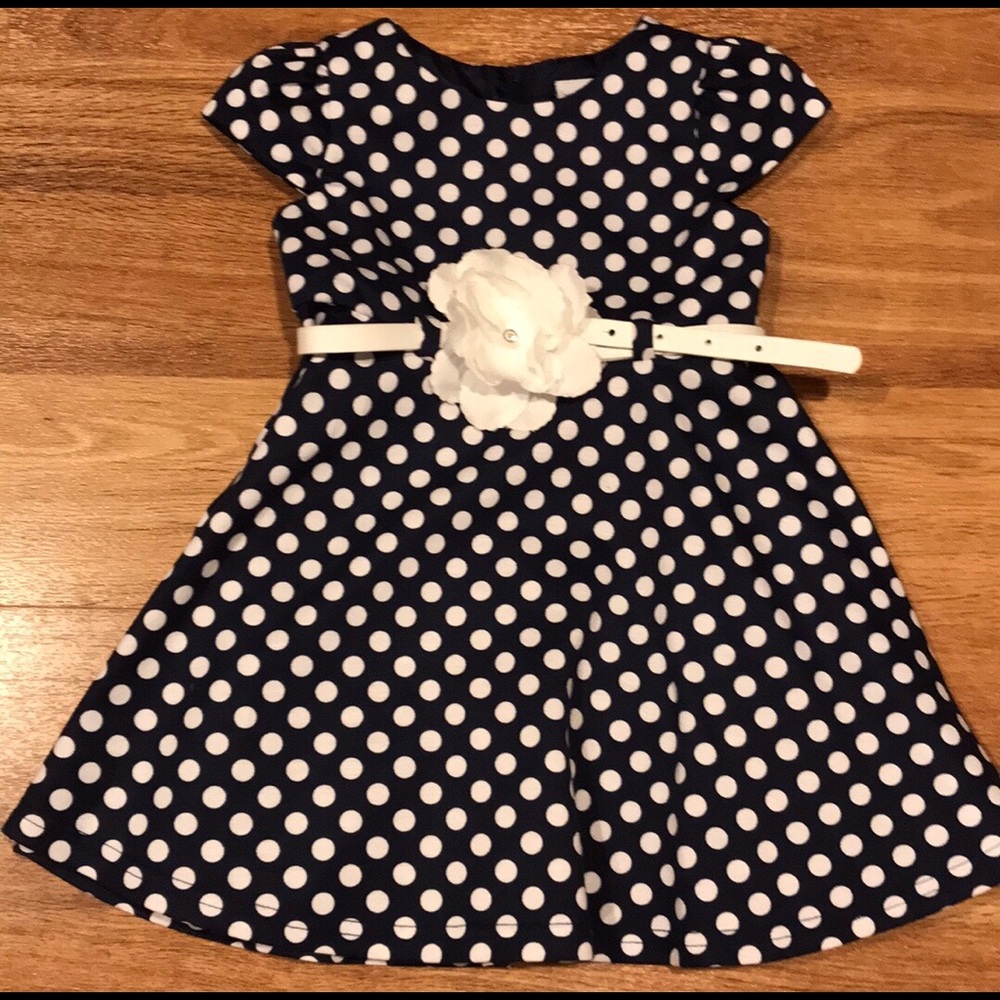 Toddler Girls Navy Dress